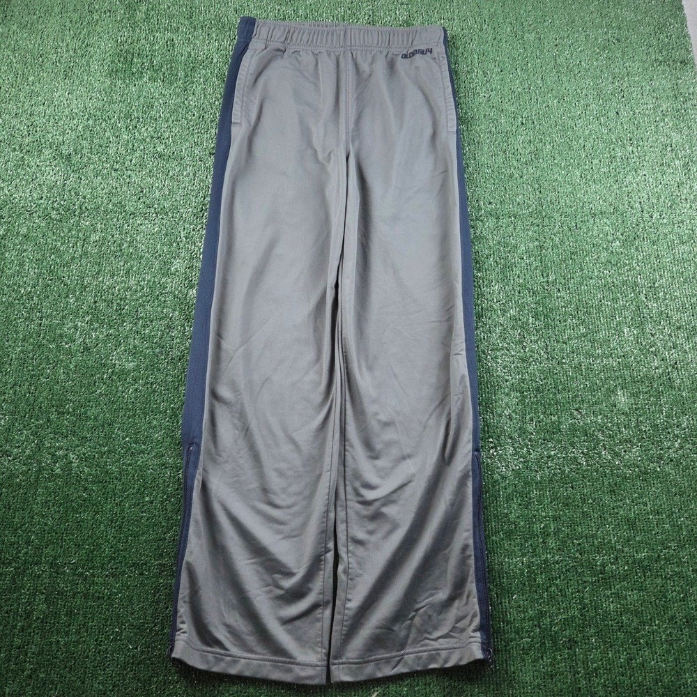 Old Navy Mens Gray Athletic Track Pants Navy Blue Mesh Side Stripe Size M